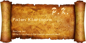 Palen Klarissza névjegykártya